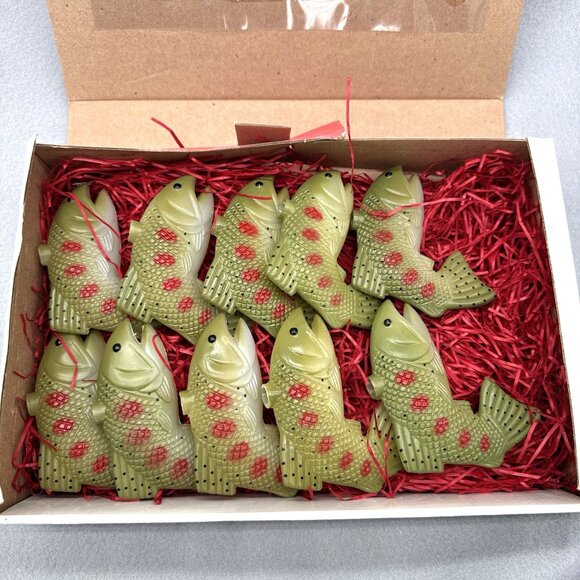 Vintage Trout Fish Blow Molds String Lights Indoor Man Cave Holiday 12" 1997 - Picture 2 of 16